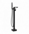 Freestanding Bathtub Faucet Black Stainless Steel 90 cm