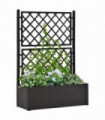 Garden Raised Bed with Trellis and Self Watering System Anthracite