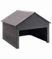 Lawn Mower Garage Grey 80x80x70 cm WPC