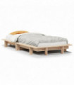 vidaXL Bed Frame 100x200 cm Solid Wood Pine