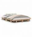 vidaXL Bed Frame 150x200 cm King Size Solid Wood Pine