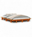 vidaXL Bed Frame Wax Brown 120x200 cm Solid Wood Pine