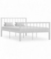 vidaXL Bed Frame White Metal 120x200 cm