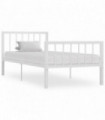 vidaXL Bed Frame White Metal 90x200 cm
