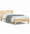 vidaXL Bed Frame with Headboard Sonoma Oak 100x200 cm Engineered wood