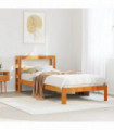 vidaXL Bed Frame without Mattress Wax Brown 90x200 cm Solid Wood Pine