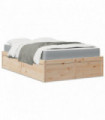 vidaXL Bed with Mattress 140x190 cm Solid Wood Pine