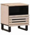 vidaXL Bedside Cabinet 40x33x46 cm Solid Wood Bleached Mango