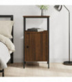 vidaXL Bedside Cabinet Brown Oak 41x31x80 cm Engineered Wood