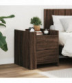 vidaXL Bedside Cabinet Brown Oak 45x50x50 cm Engineered Wood