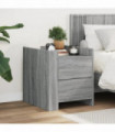 vidaXL Bedside Cabinet Grey Sonoma 45x50x50 cm Engineered Wood