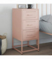 vidaXL Bedside Cabinet Pink 36x39x78 cm Steel