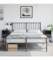 vidaXL Bedside Cabinets 2 pcs Black 36x39x60.5 cm Steel