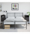 vidaXL Bedside Cabinets 2 pcs Black 36x39x78 cm Steel