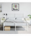 vidaXL Bedside Cabinets 2 pcs White 36x39x60.5 cm Steel