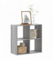 vidaXL Bookcase Grey Sonoma 68.5x32x68.5 cm Engineered Wood