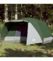 vidaXL Camping Tent with Porch 4-Person Green Waterproof