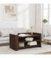 vidaXL Coffee Table Brown Oak 100x50x50 cm Engineered Wood