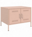 vidaXL Coffee Table Pink 68x50x50.5 cm Cold-rolled Steel