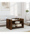 vidaXL Coffee Table Smoked Oak 80x50x50 cm Engineered Wood