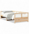 vidaXL Daybed without Mattress Natural 90x190 cm Single Solid Wood Pine