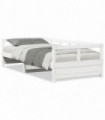 vidaXL Daybed without Mattress White 90x190 cm Single Solid Wood Pine