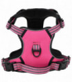 vidaXL Dog Harness with Lead & Collar Adjustable Pink S