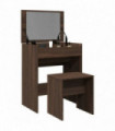 vidaXL Dressing Table and Stool Brown Oak 60x40x113.5 cm