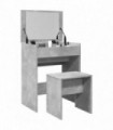 vidaXL Dressing Table and Stool Concrete Grey 60x40x113.5 cm
