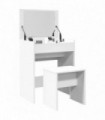 vidaXL Dressing Table and Stool White 60x40x113.5 cm
