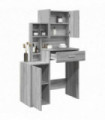 vidaXL Dressing Table with Cabinet Grey Sonoma 80x35x132 cm