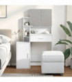 vidaXL Dressing Table with Cabinet White 80x35x132 cm