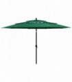 3-Tier Parasol with Aluminium Pole Green 3.5 m