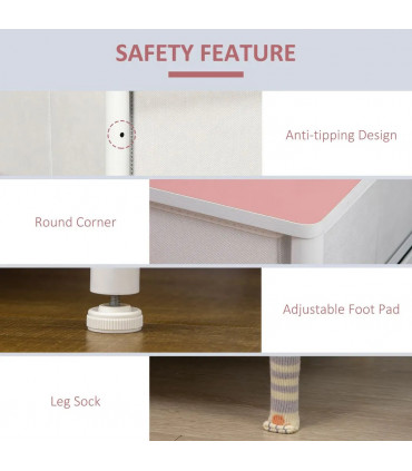 Chest of Drawers Cloth Organizer w/ 6 Fabric Drawer Metal Frame Nursery Room