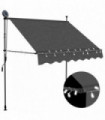 Manual Retractable Awning with LED 100 cm Anthracite