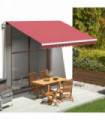 vidaXL Replacement Fabric for Awning Burgundy Red 4x3.5 m