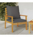 vidaXL Garden Sofa Chair 2pcs with Cushion Solid Wood Acacia