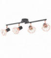 Ceiling Lamp with 4 Spotlights E14 Black and Copper