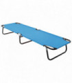 Folding Sun Lounger Steel Turquoise Blue