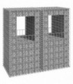 Gabion Basket Posts 2 pcs 50x50x100 cm Iron