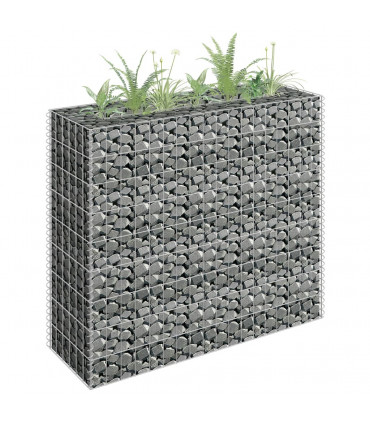 Gabion Raised Bed Galvanised Steel 90x30x90 cm