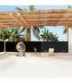 Retractable Side Awning Black 140x1200 cm