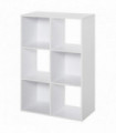Storage Cabinet Bookcase 6 Cube Organiser Shelves White