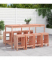 vidaXL 9 Piece Garden Bar Set Solid Wood Douglas