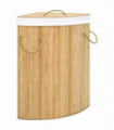 vidaXL Bamboo Corner Laundry Basket 60 L