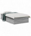 vidaXL Bed Frame with Drawers Grey Sonoma 100x200 cm Engineered Wood