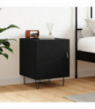 vidaXL Bedside Cabinet Black 40x40x50 cm Engineered Wood