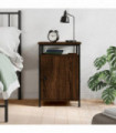 vidaXL Bedside Cabinet Brown Oak 40x42x60 cm Engineered Wood