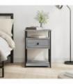 vidaXL Bedside Cabinet Grey Sonoma 40x42x55 cm Engineered Wood