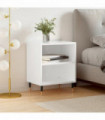 vidaXL Bedside Cabinet High Gloss White 40x30x50 cm Engineered Wood